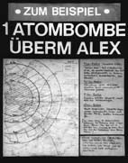 Plakat Atombombe über dem Alex